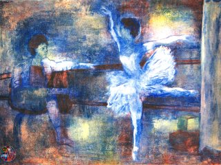 004B - Assolo per Lui (blu)  (Assolo for Him (blue) ) - cm. 50x70 - Litografia (Lithography)